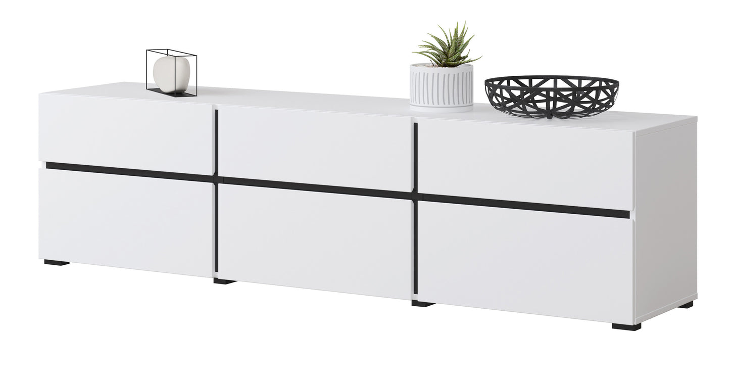 Kumode Kruzat 180/48/40 cm balts