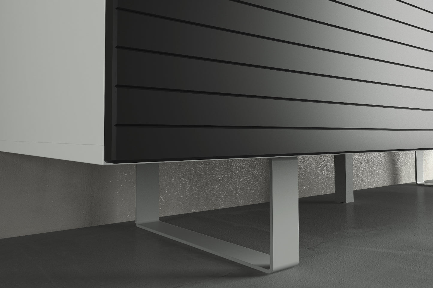 Kumode Gontal 110/70/45 cm melns/balts