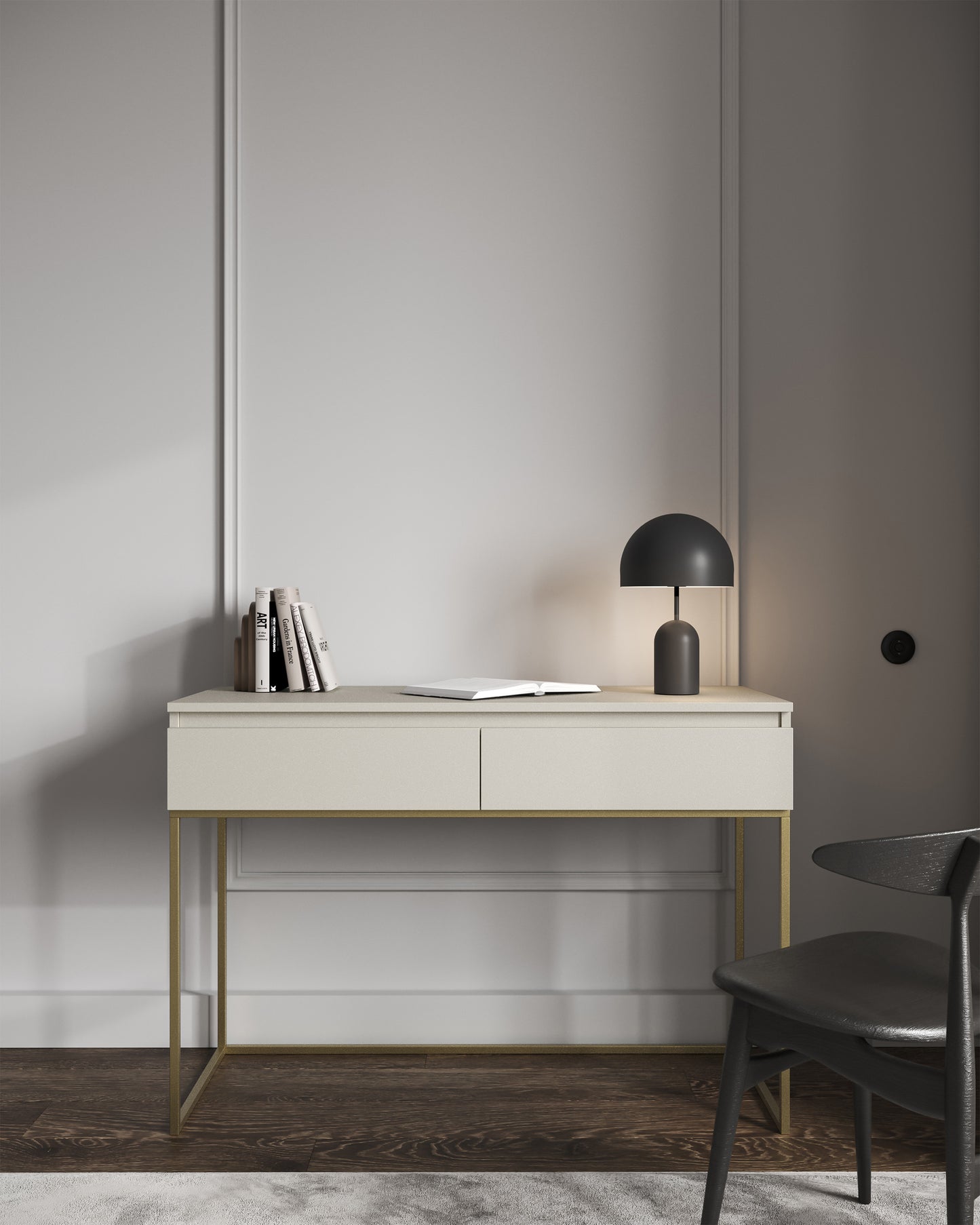 Konsole Bommo 120/80/50 cm kašmirs/zelts