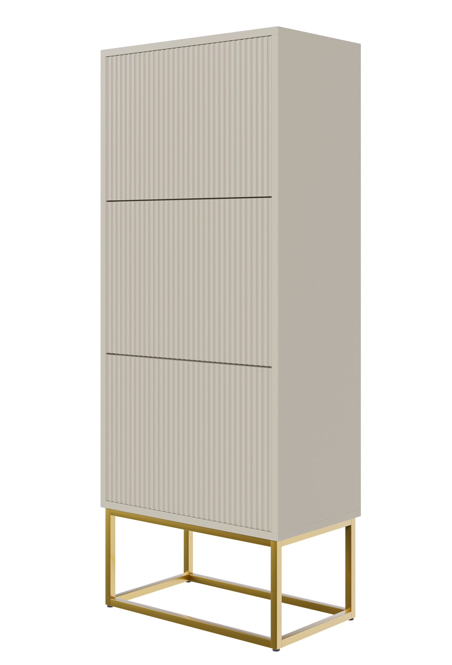 Apavu skapis Velda 50/30/125 cm bēšs/zelts