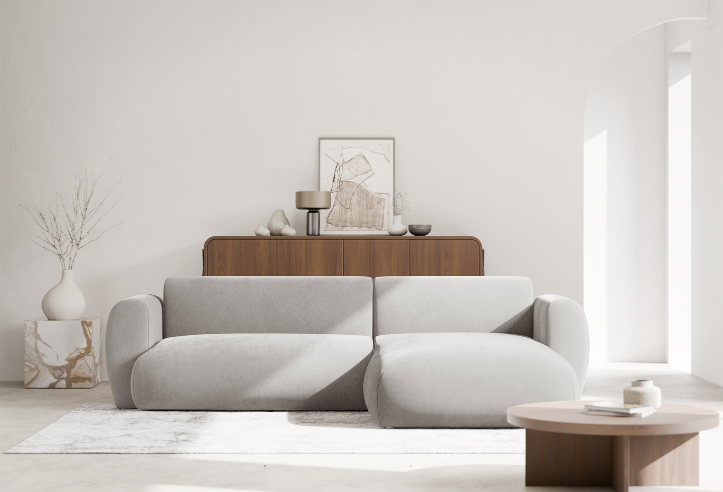 Dīvāns Emil 74/262/156 cm Misterio 80