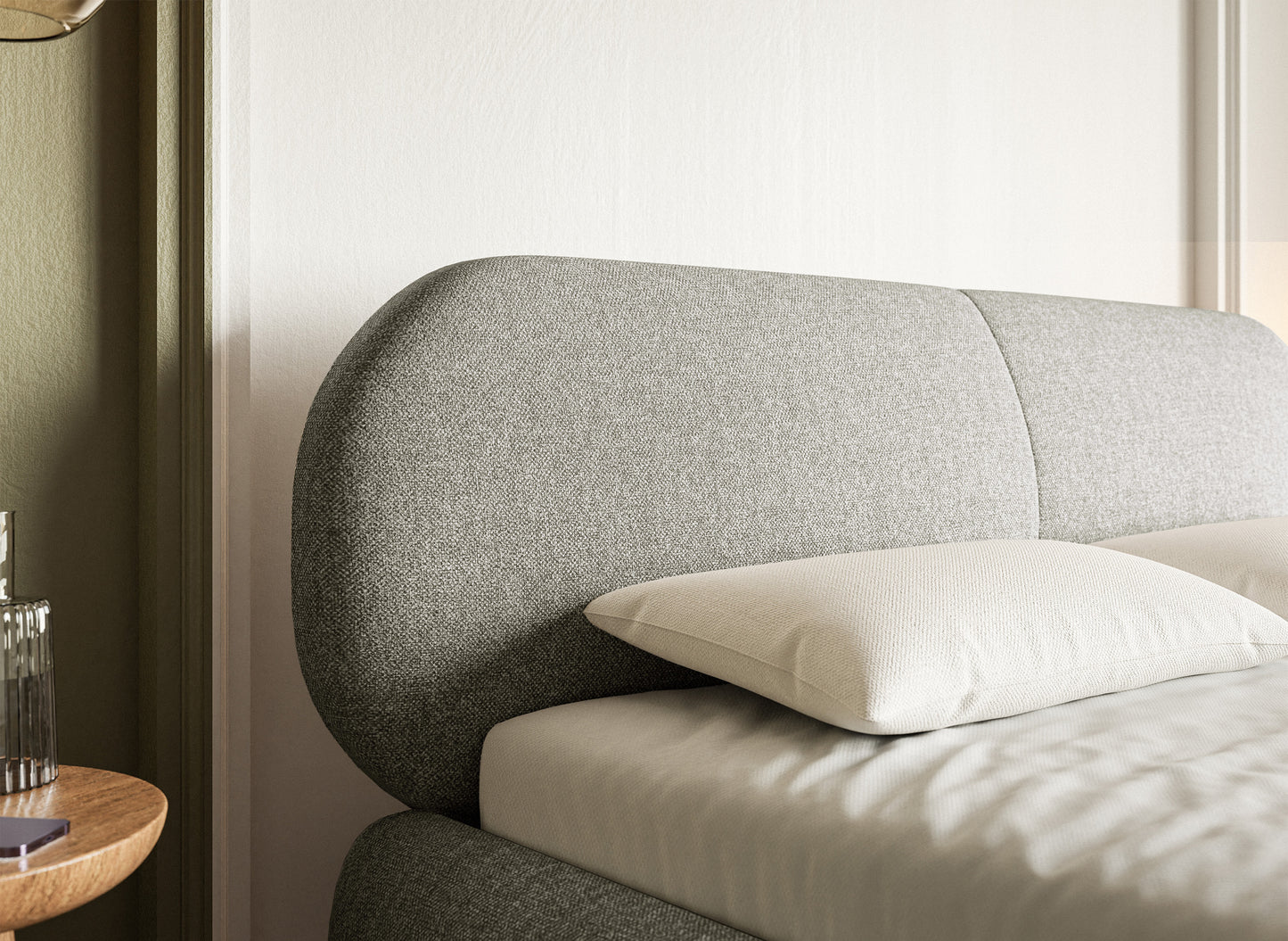 Gulta Valeo 140/160/180x 200 cm Toronto 14 (Lech), zelta kājas - N1 Home