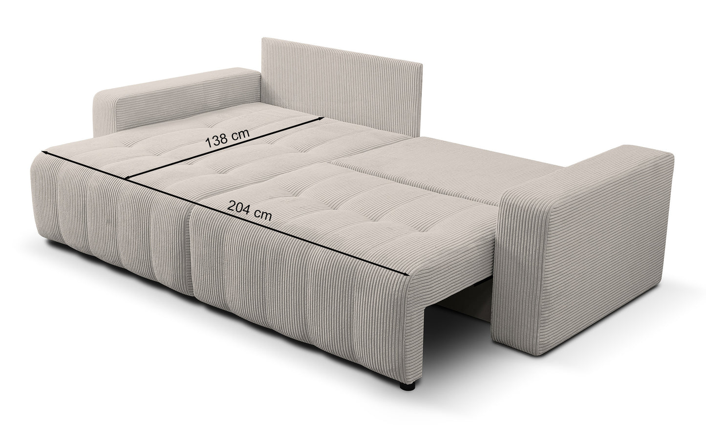 Dīvāns Mailes 86/245/143 cm Poso 55 - N1 Home