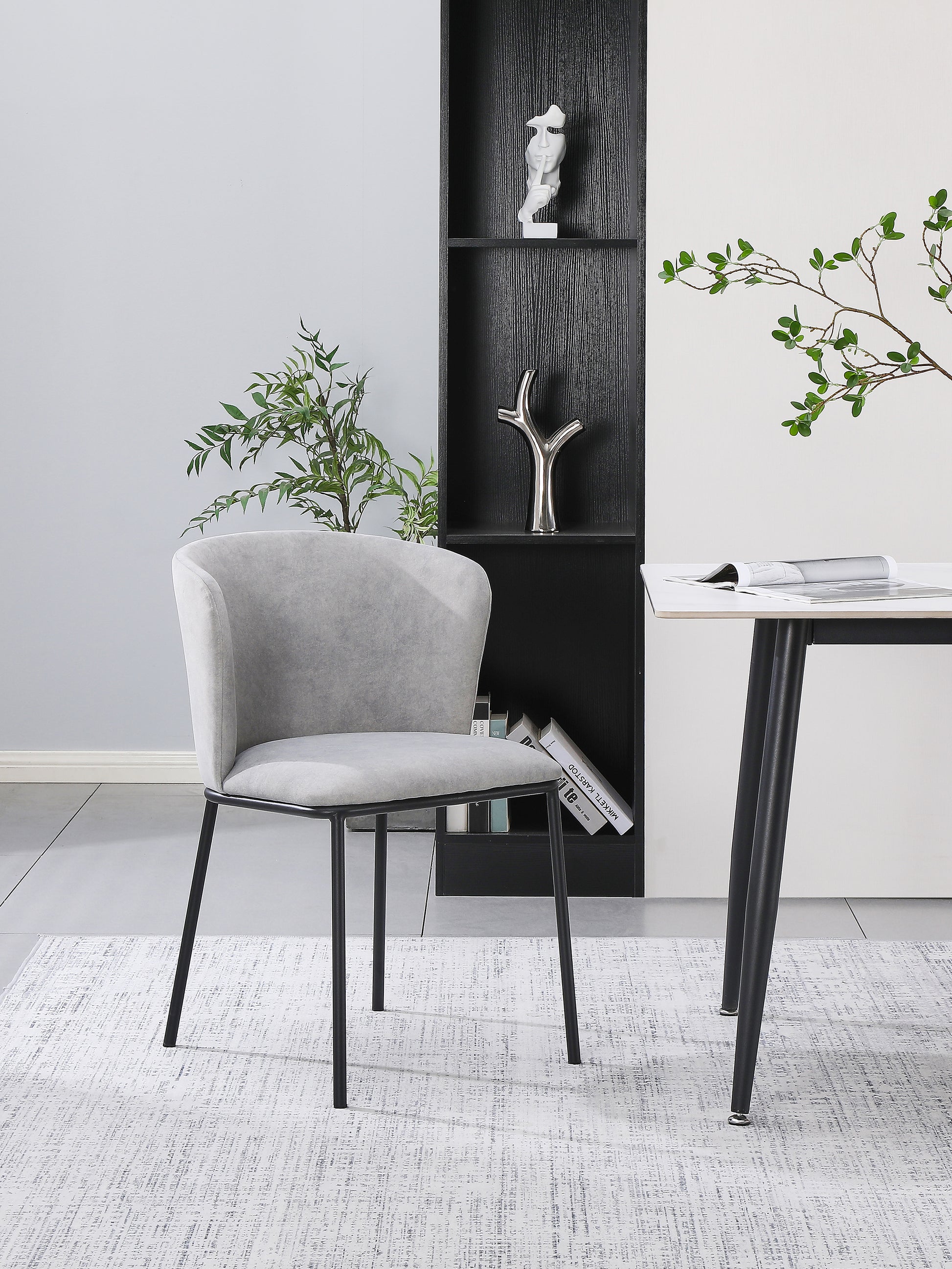 Krēsls Carb 79/54/56 cm gaiši pelēks - N1 Home