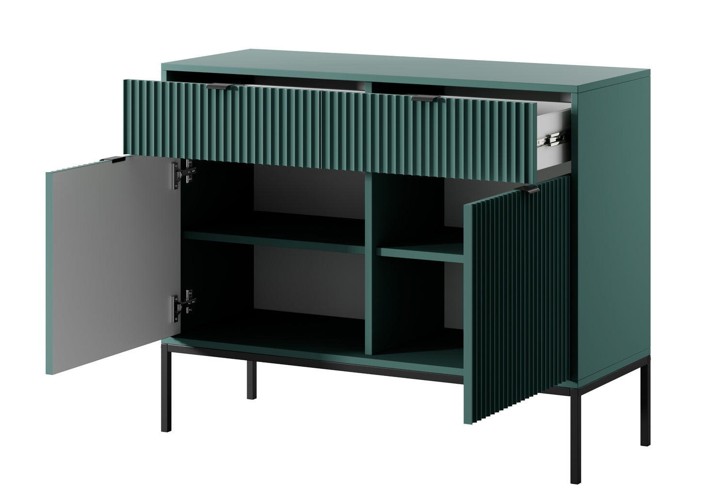 Kumode NV 104/83/39 cm olīves/melns