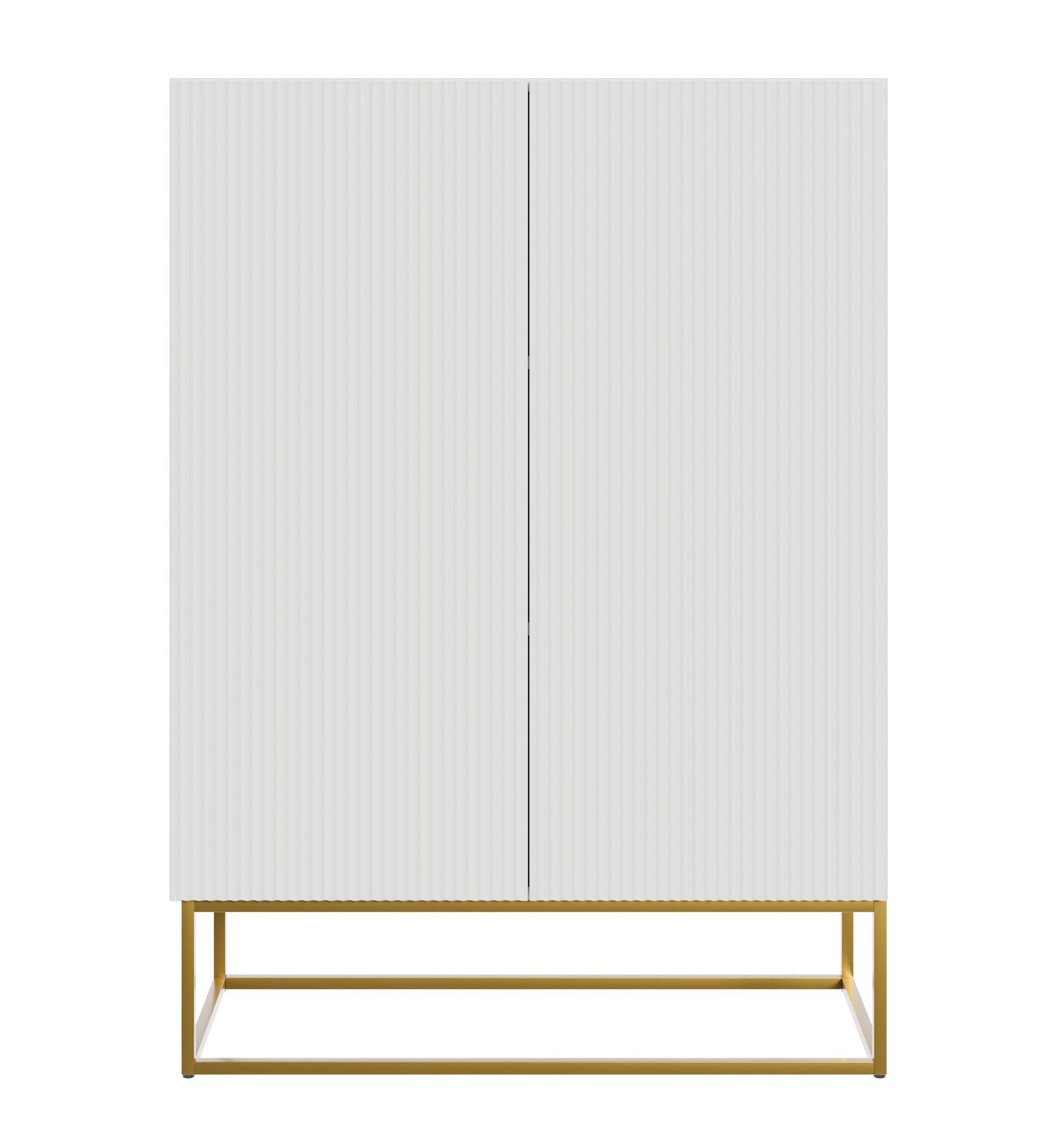 Kumode Velda 90/125/38 cm balts/zelts - N1 Home