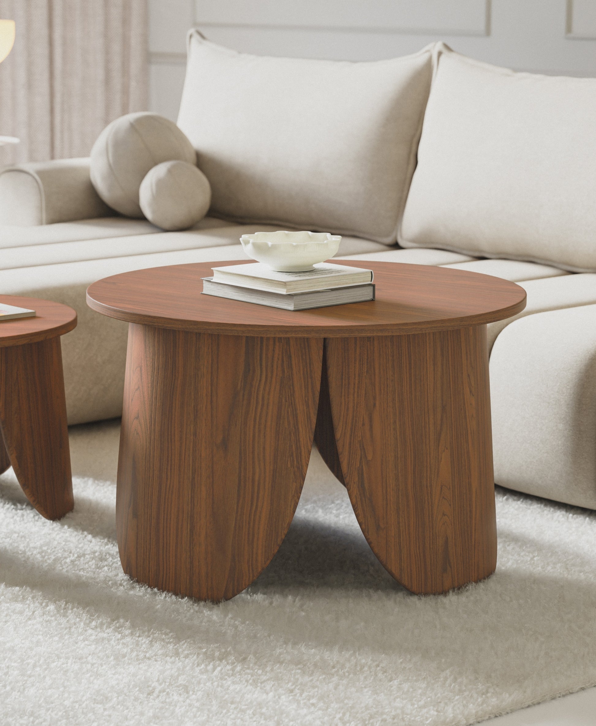 Kafijas galdiņš Vivia 50/80/80 cm rieksts - N1 Home