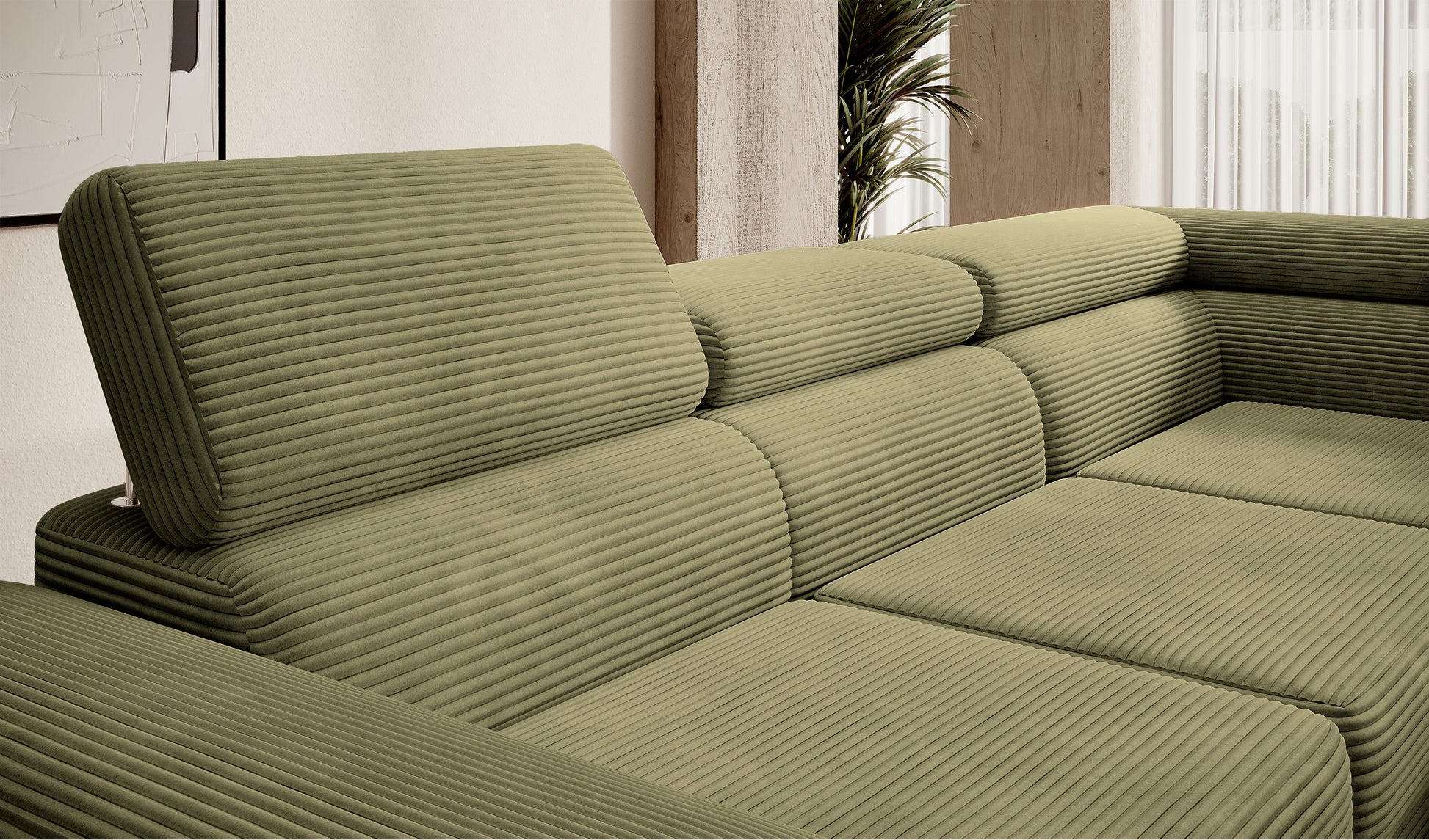 Dīvāns Steva 90/275/203 cm Poso 46 - N1 Home