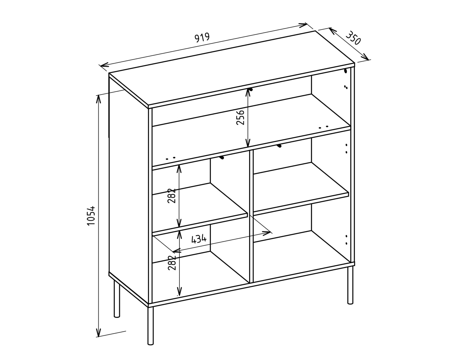 Kumode Linas 105/91/35 cm kašmirs