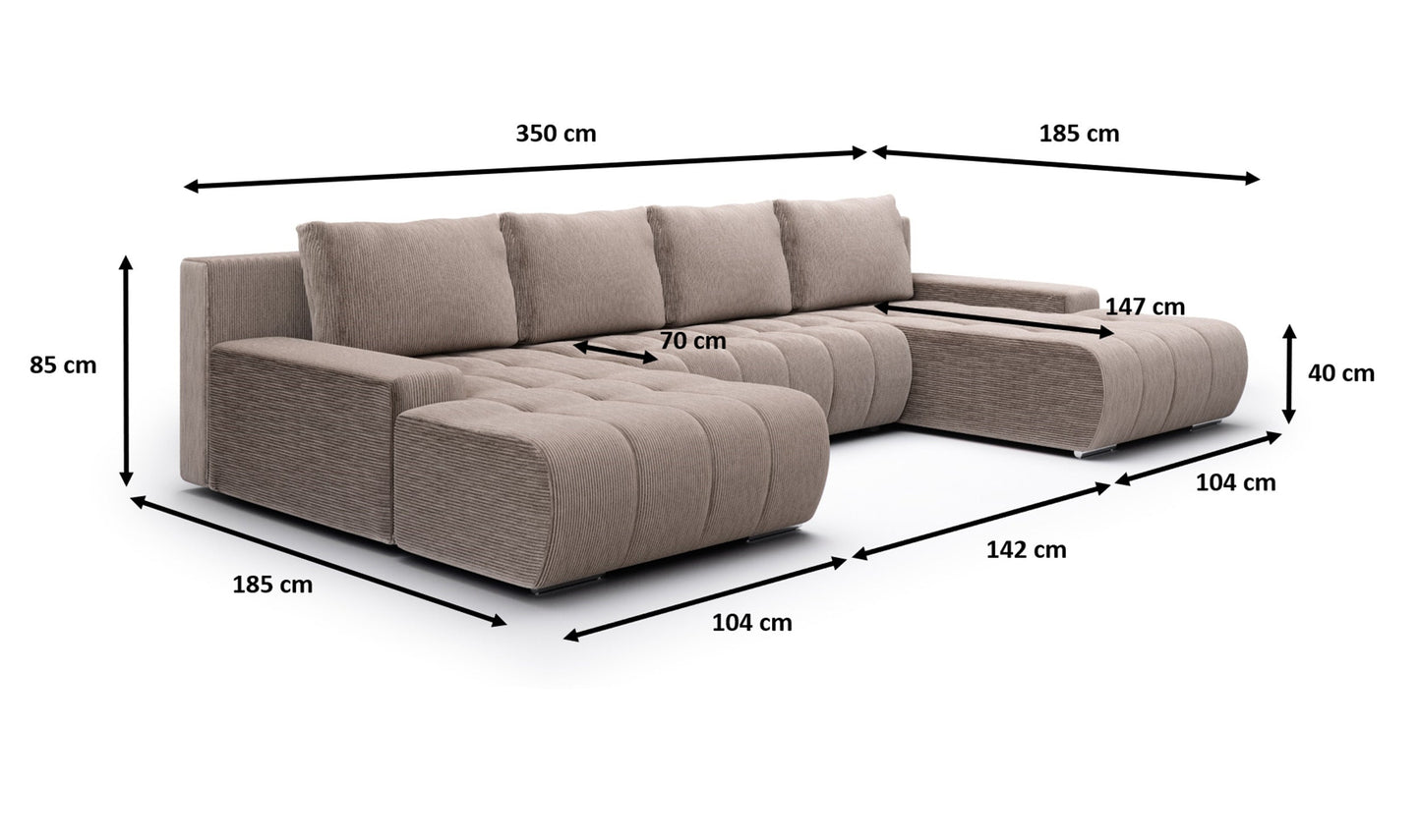 Dīvāns Magli U 85/350/185 cm Poso 02 - N1 Home