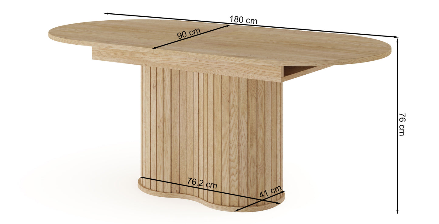Galds Lavas 75/180/90 cm Kremonas ozols