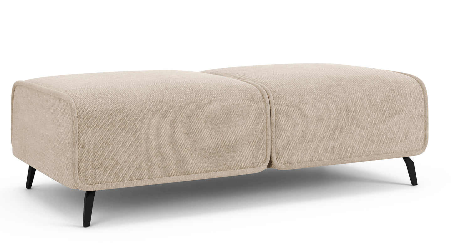 Dīvāns ar pufu Ruma 94/260/208 cm Storm 06 - N1 Home