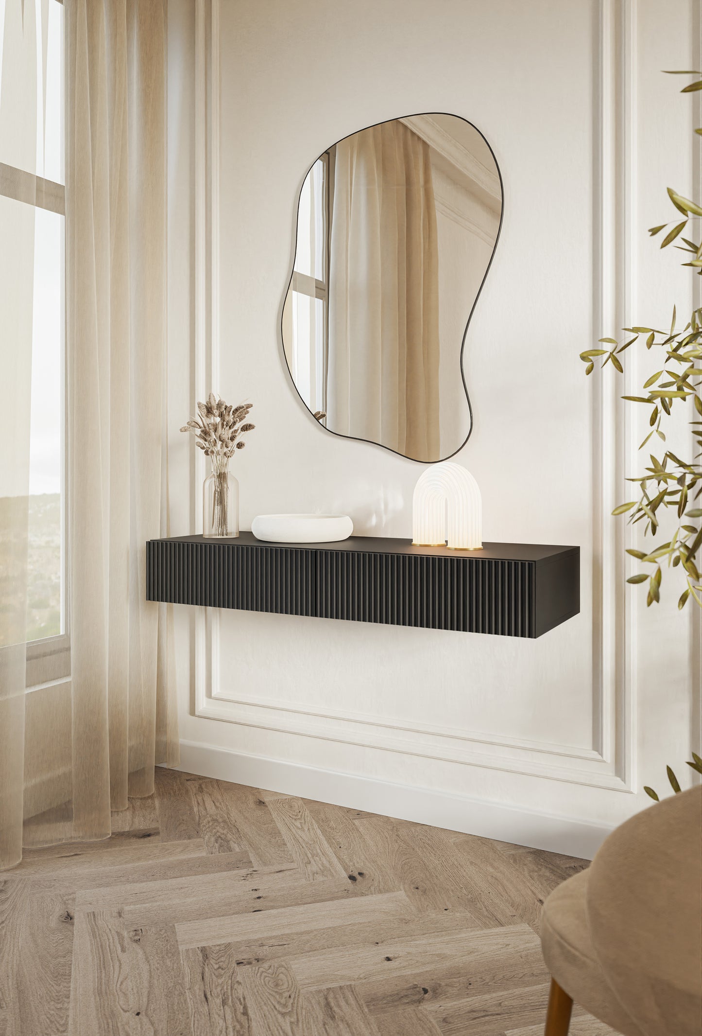 Konsole Velda 110/16/40 cm melns