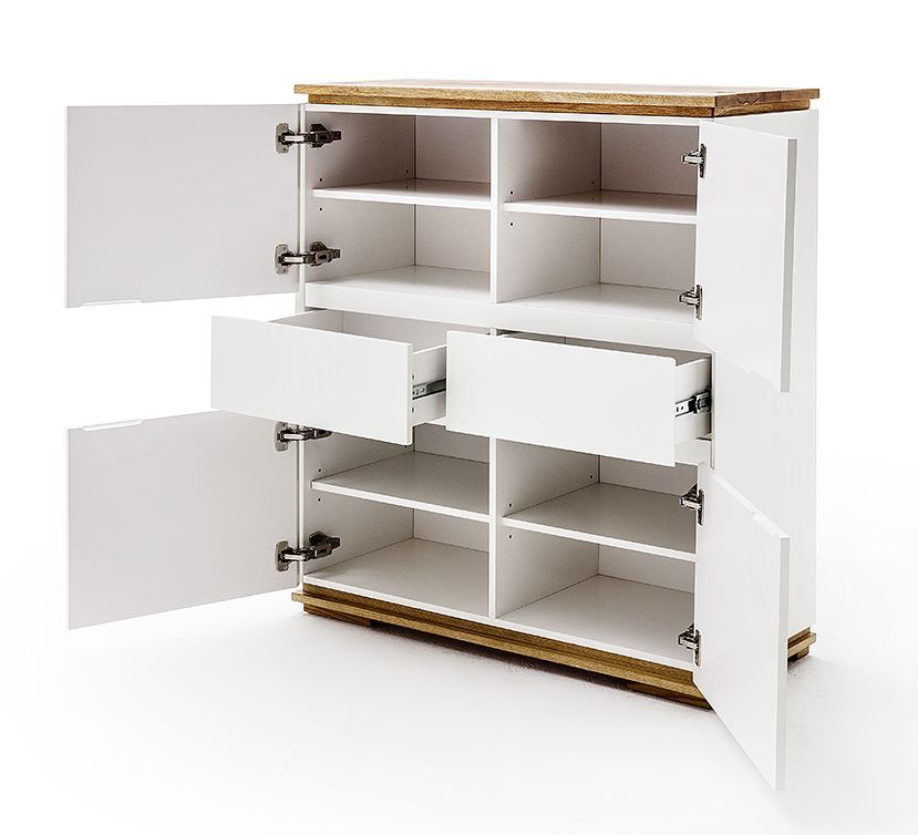 Kumode Brido 102/115/40 cm balts