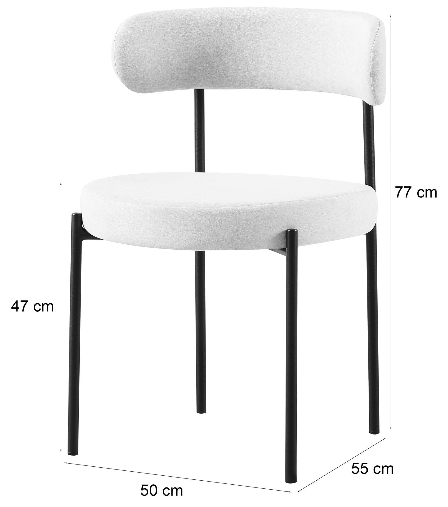 Krēsls Femisa 77/50/55 cm pelēks/melns - N1 Home