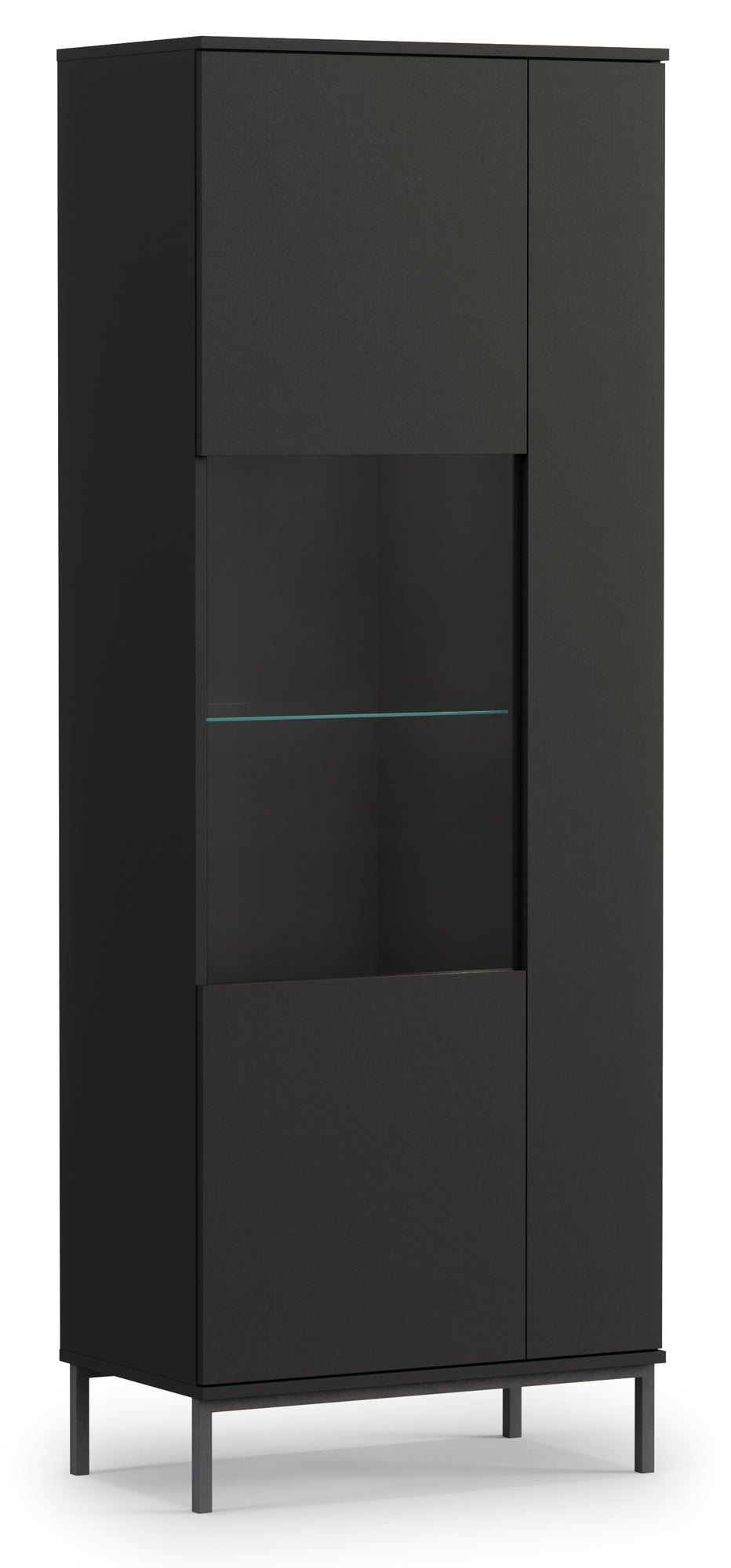 Vitīnas skapis Polka 190/70/41 cm melns - N1 Home