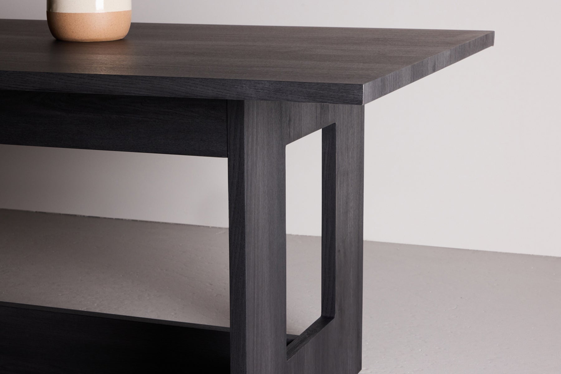Galds Nores 235/75/100 cm melns ozols - N1 Home
