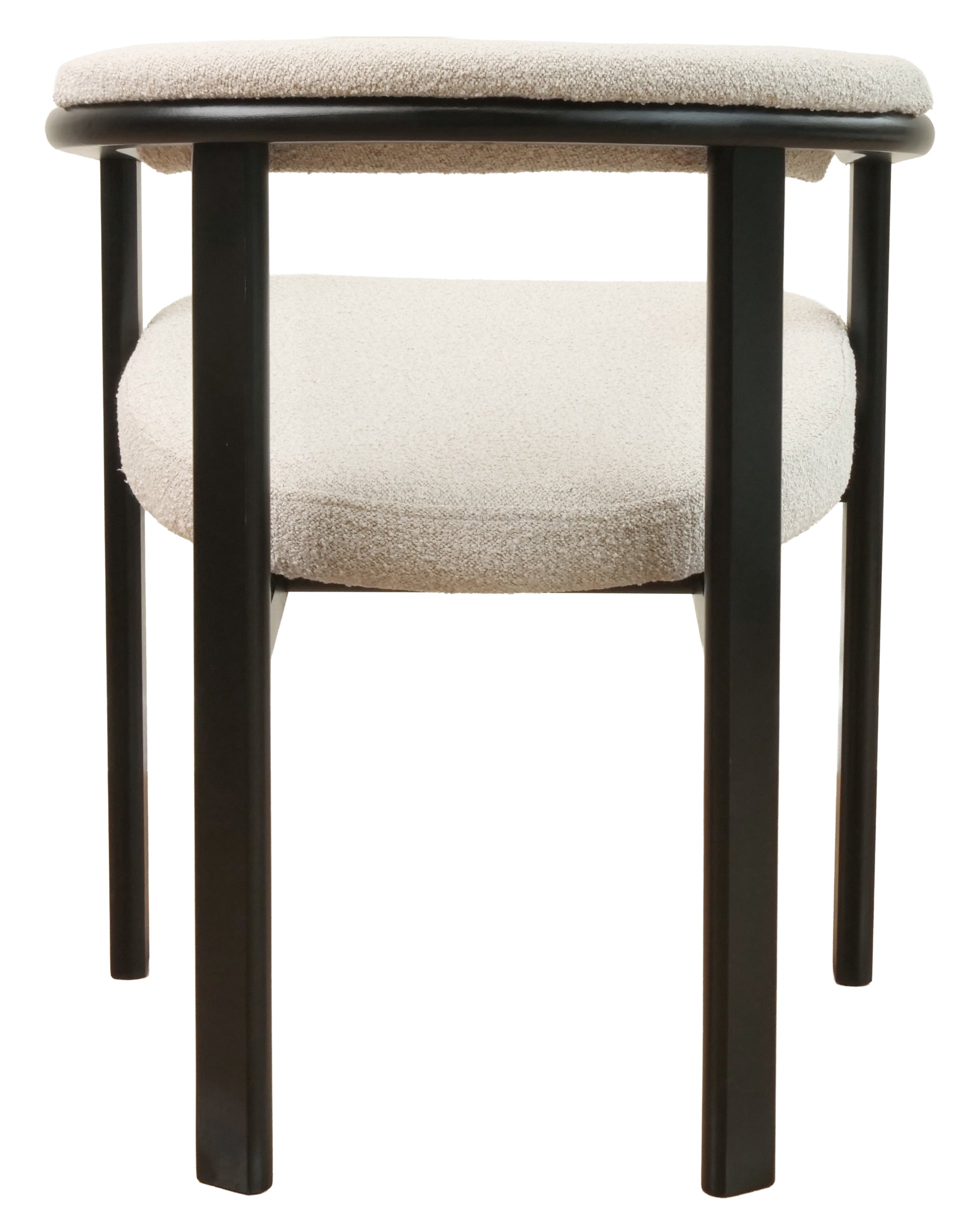 Krēsls Finis 73/56/55 cm melns/bēšs buklē - N1 Home