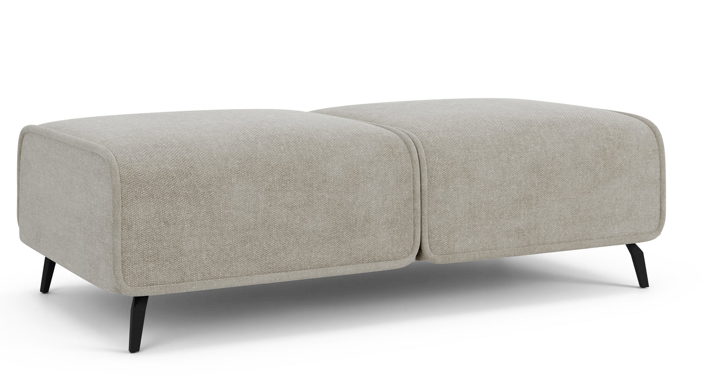 Dīvāns ar pufu Ruma 94/260/208 cm Storm 09 - N1 Home