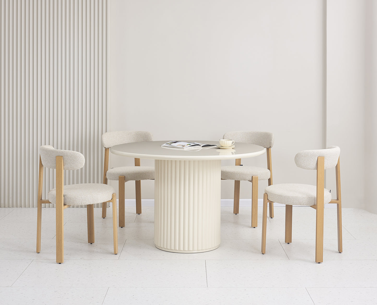 Galds Prino 120/120/76 cm krēms - N1 Home