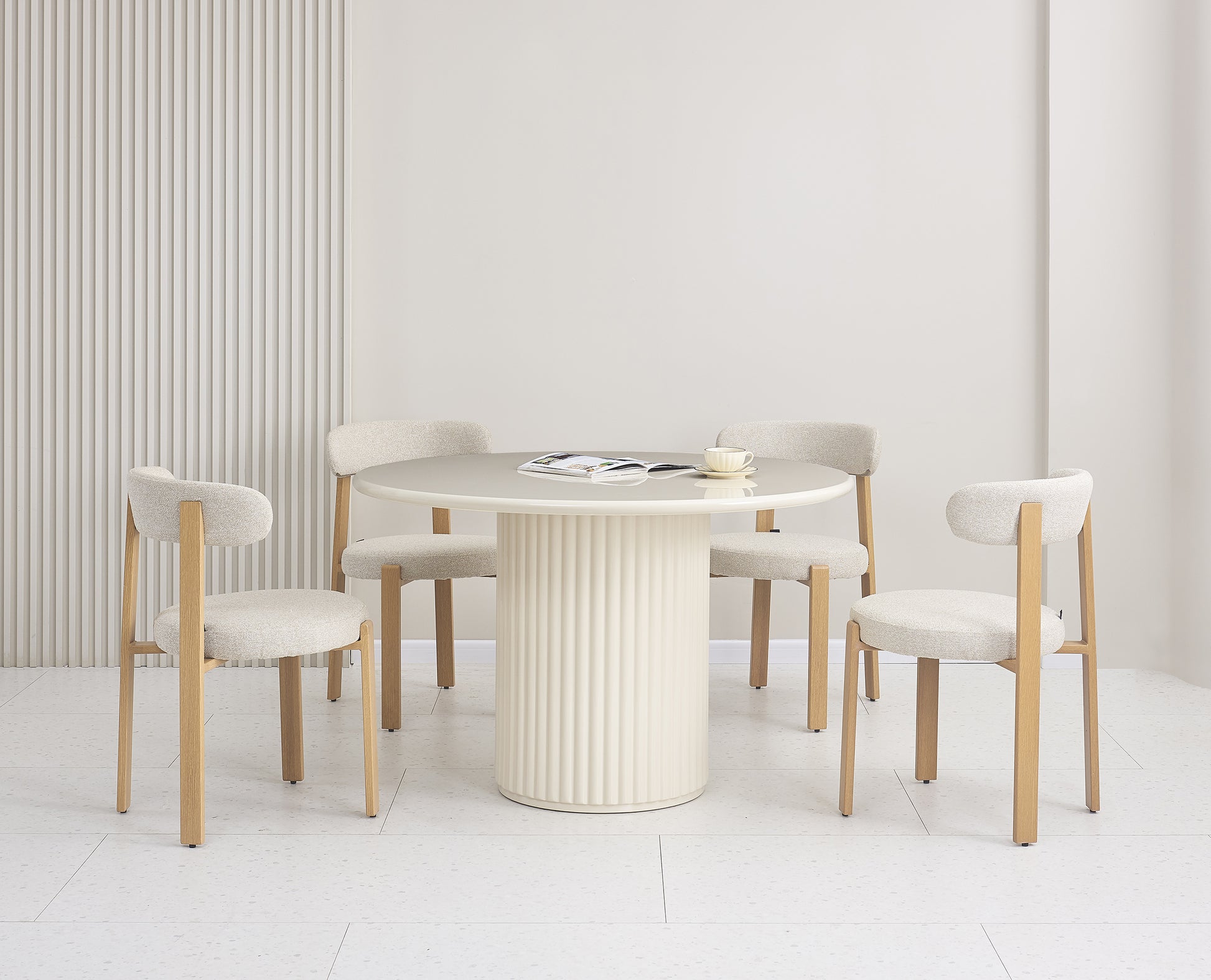 Galds Prino 120/120/76 cm krēms - N1 Home