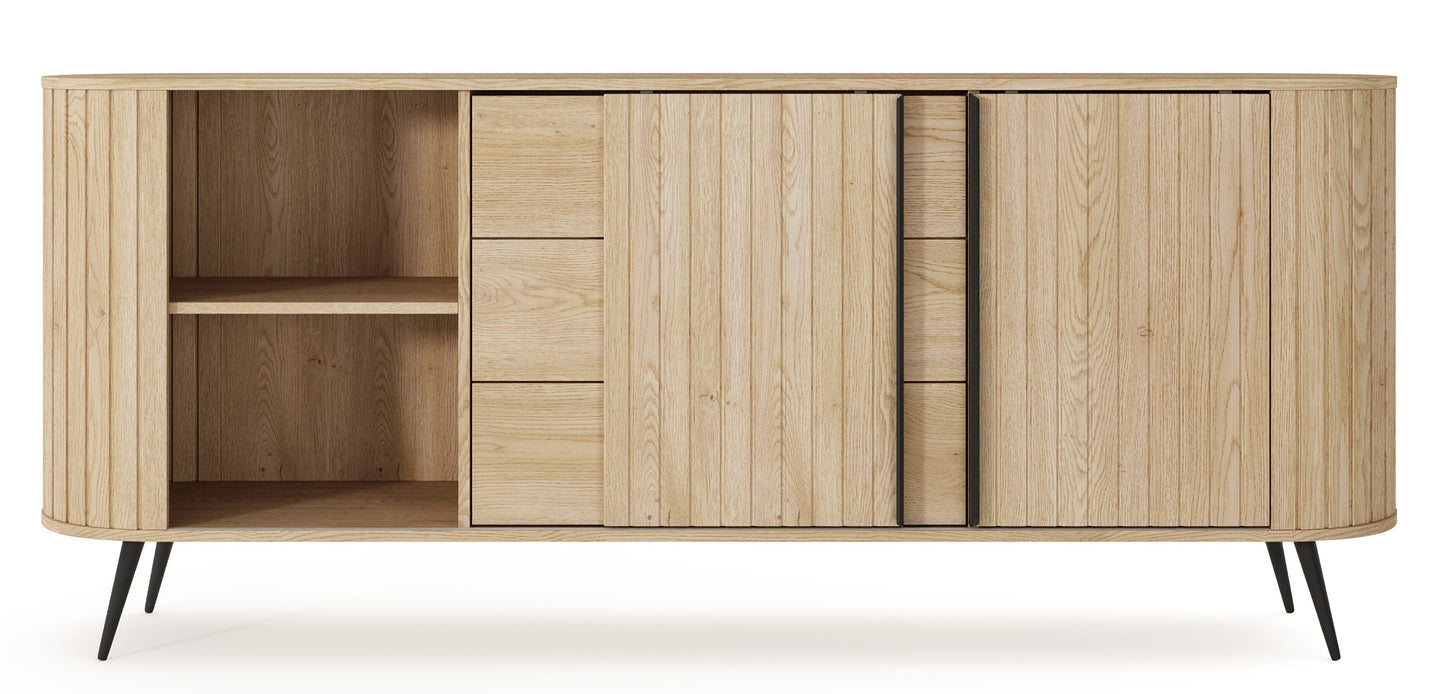 Kumode Lavas 196/81/40 cm Kremonas ozols