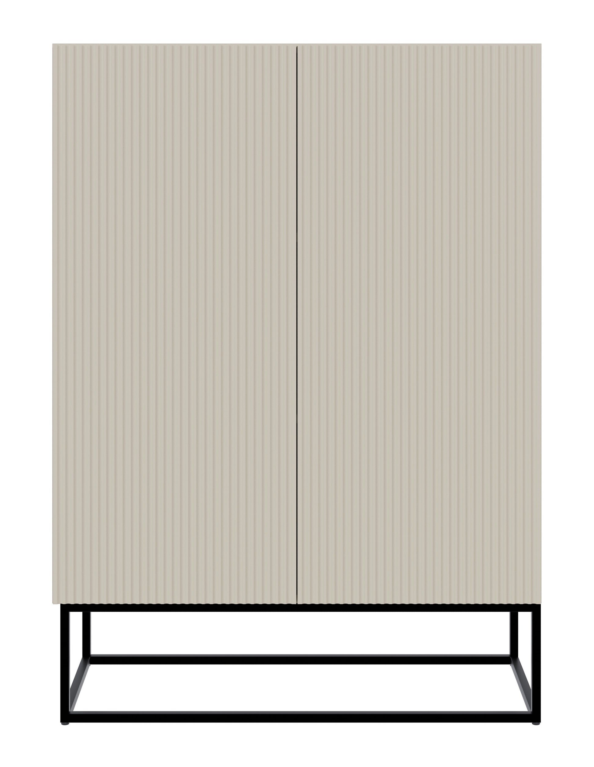 Kumode Velda 90/125/38 cm bēšs/melns - N1 Home