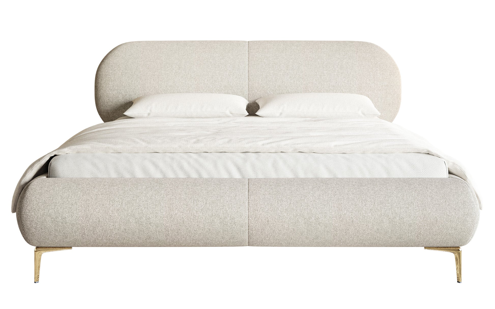 Gulta Valeo 140/160/180x 200 cm Toronto 01 (Lech), zelta kājas - N1 Home