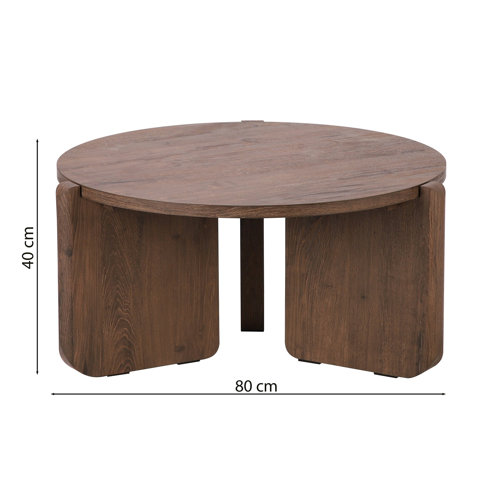 Kafijas galdiņš Prefi 40/80/80 cm rieksts - N1 Home