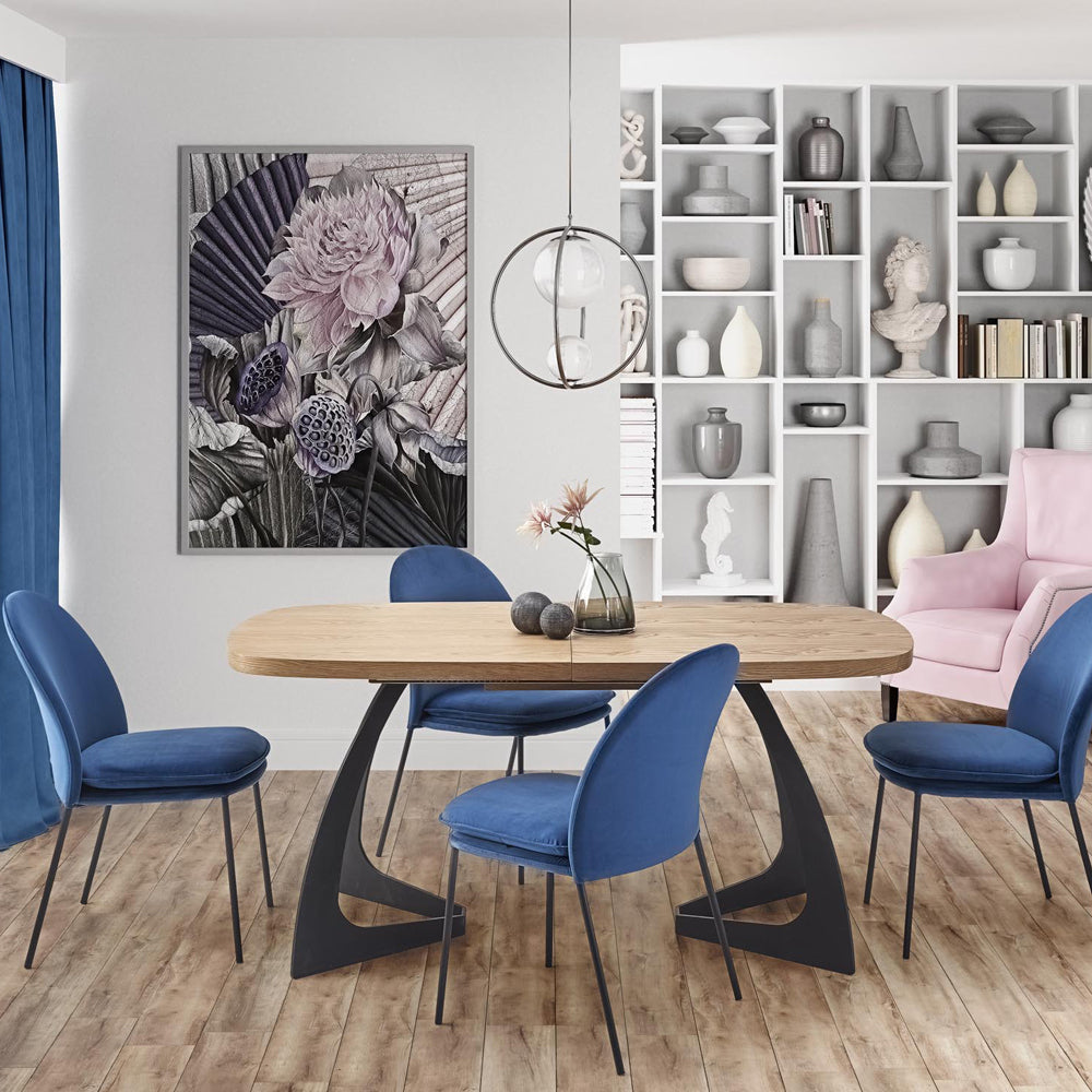 Galds Difints 75/160-200/90 cm dabīgs ozols - N1 Home