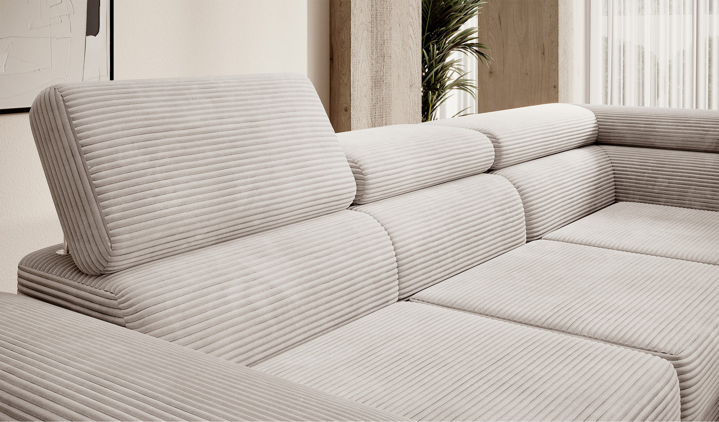 Dīvāns Steva 90/275/203 cm Poso 100 - N1 Home