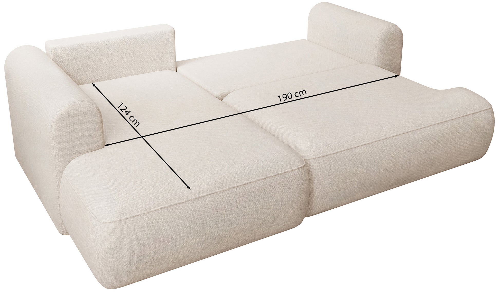 Dīvāns Ovors mini 238/93/156 cm Storm 85 - N1 Home