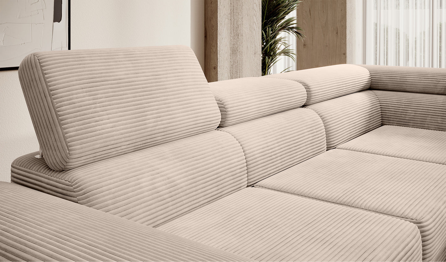 Dīvāns Steva 90/275/203 cm Poso 02 - N1 Home