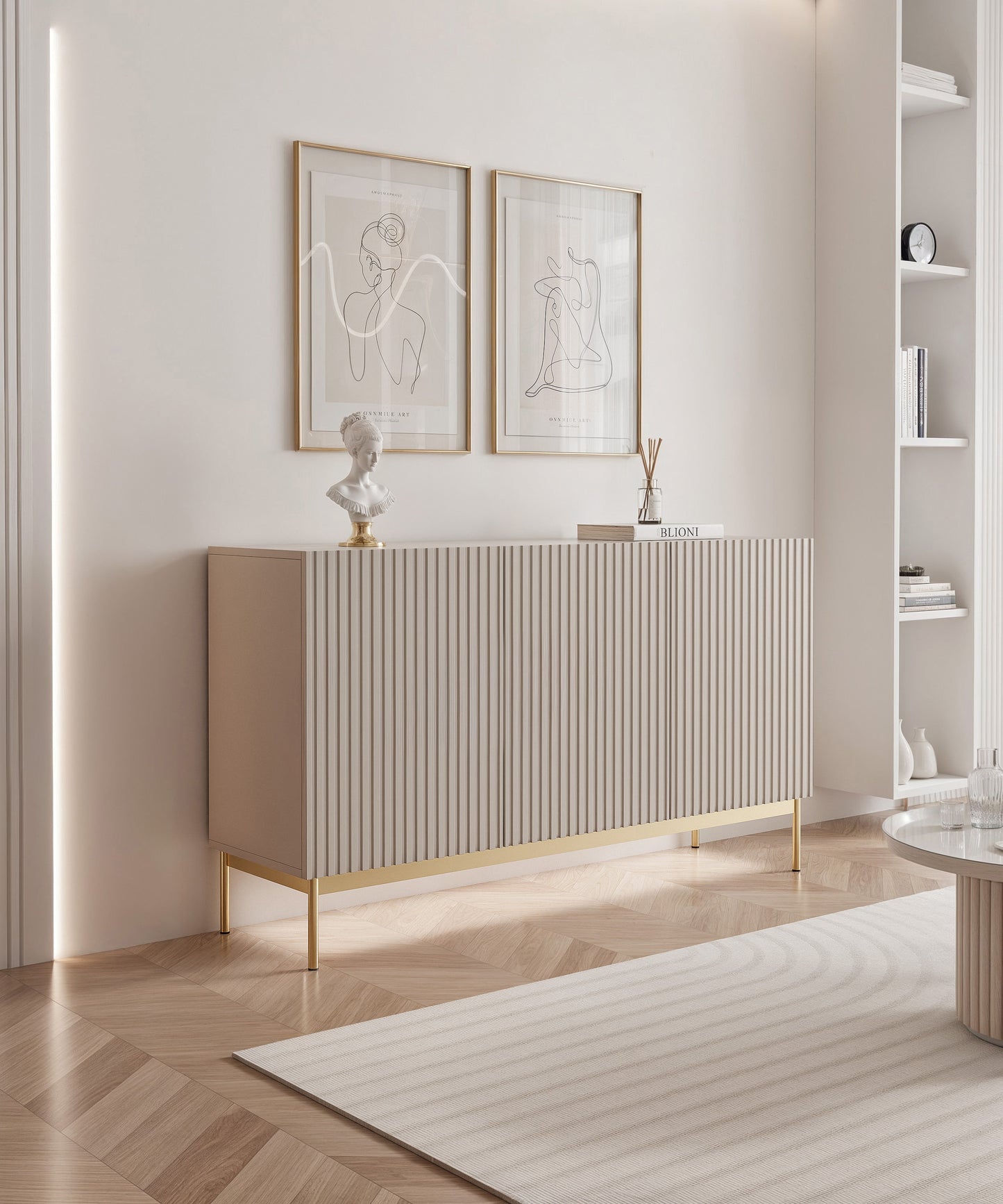 Kumode Linas 138/78/35 cm kašmirs