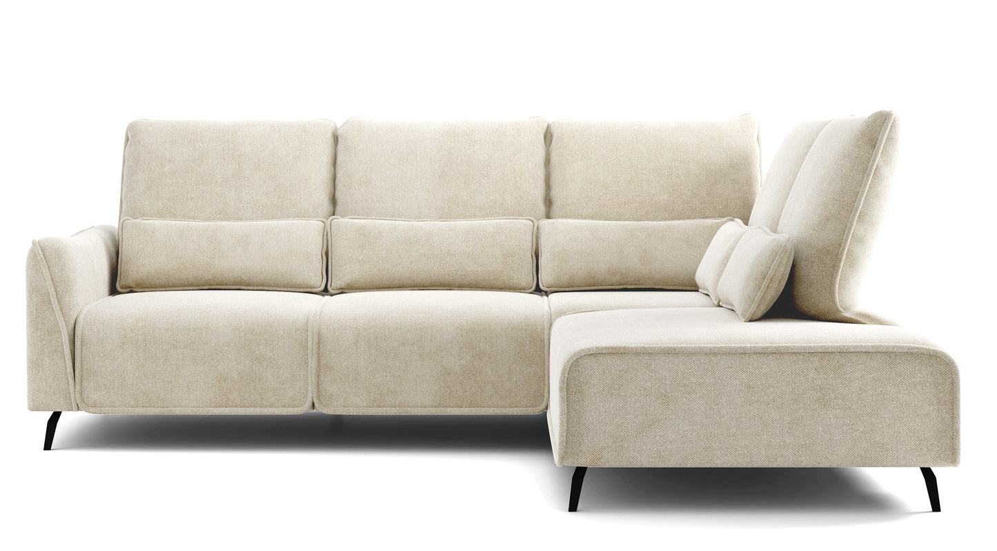 Dīvāns ar pufu Ruma 94/260/208 cm Storm 02 - N1 Home