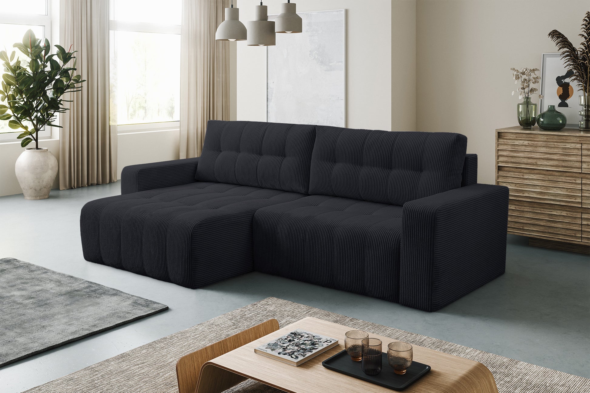 Dīvāns Mailes 86/245/143 cm Poso 34 - N1 Home