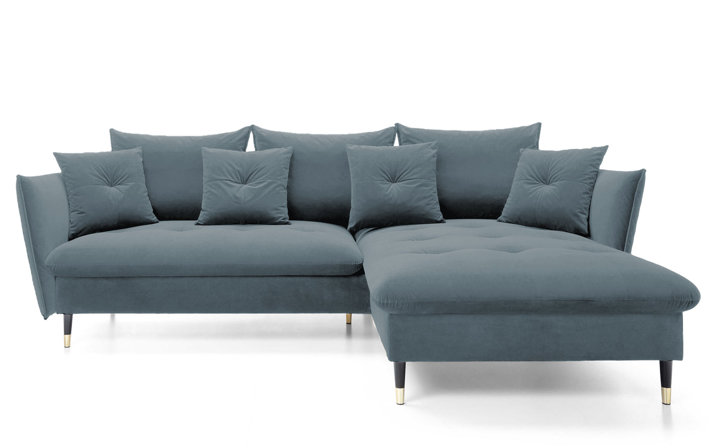 Dīvāns Bazlam 91/258/167 cm Matt Velvet 93 - N1 Home