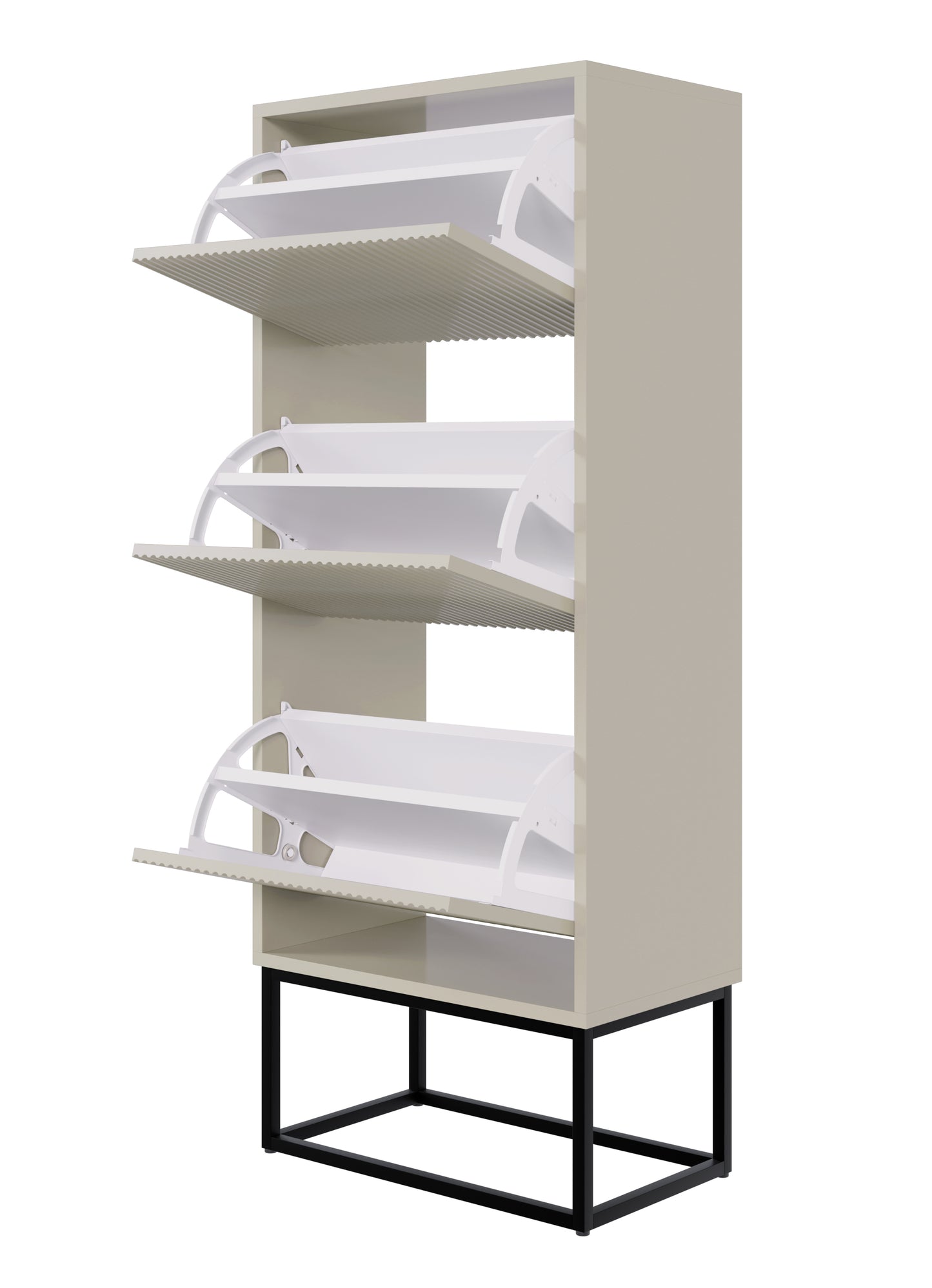 Apavu skapis Velda 50/30/125 cm bēšs/melns