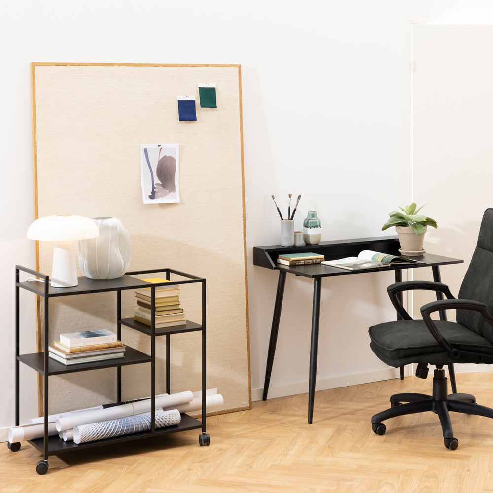 Metāla plaukts Ronda 78/85/40 cm melns