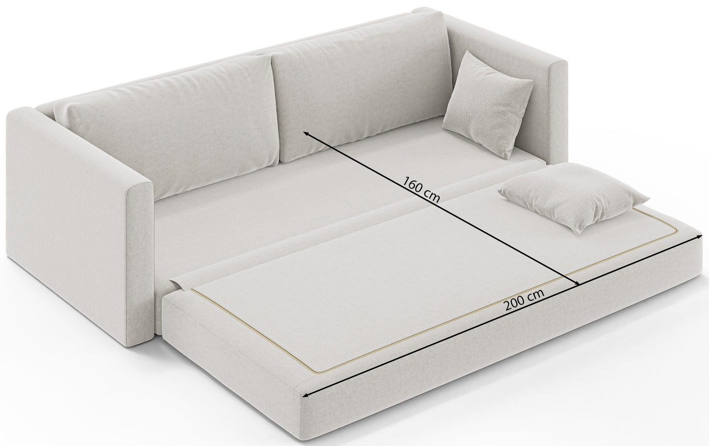 Dīvāns Evolia 160/200/42 cm Verita 18 - N1 Home