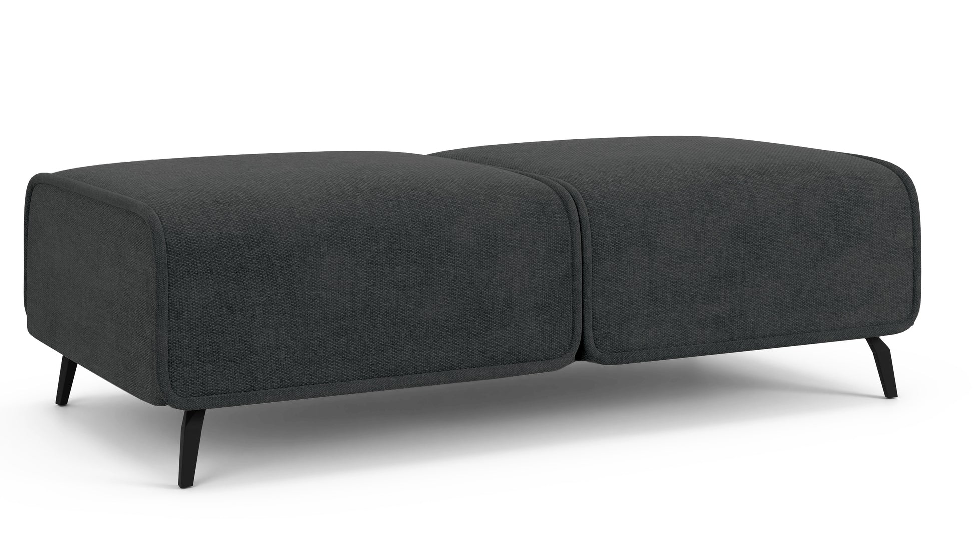 Dīvāns ar pufu Ruma 94/260/208 cm Storm 99 - N1 Home