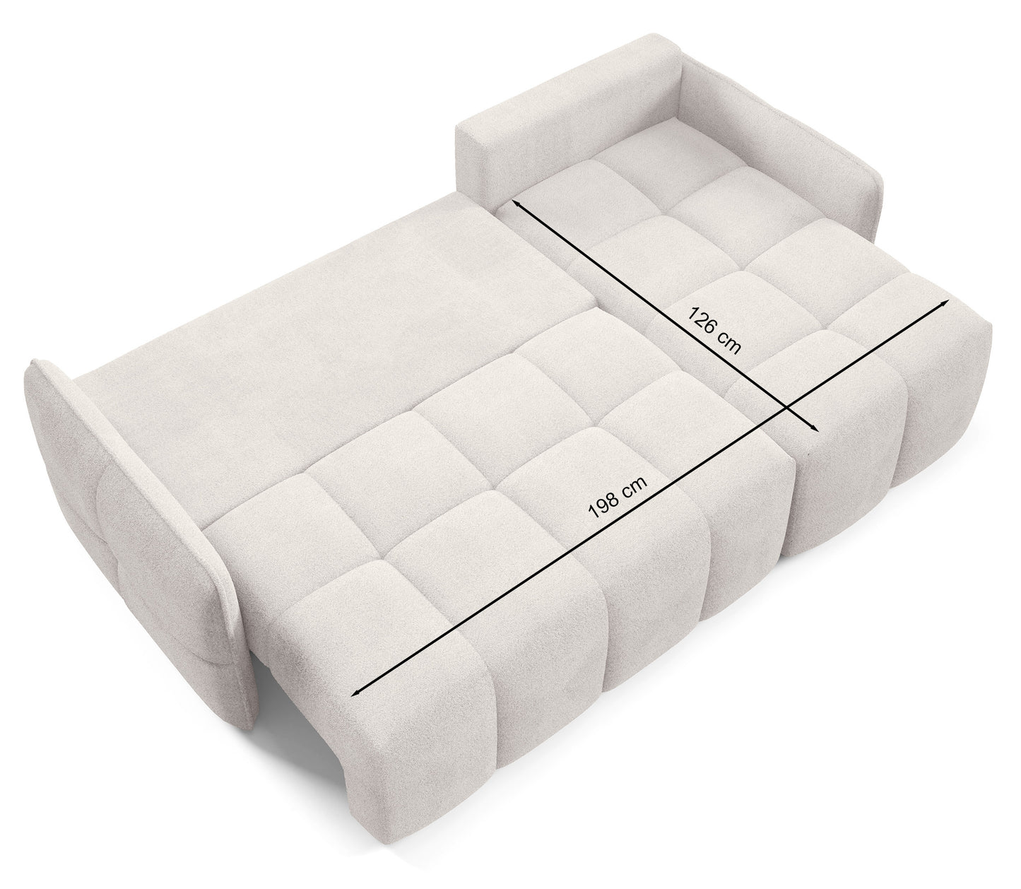 Dīvāns Flatty 95/220/145 cm Abriamo 3 - N1 Home