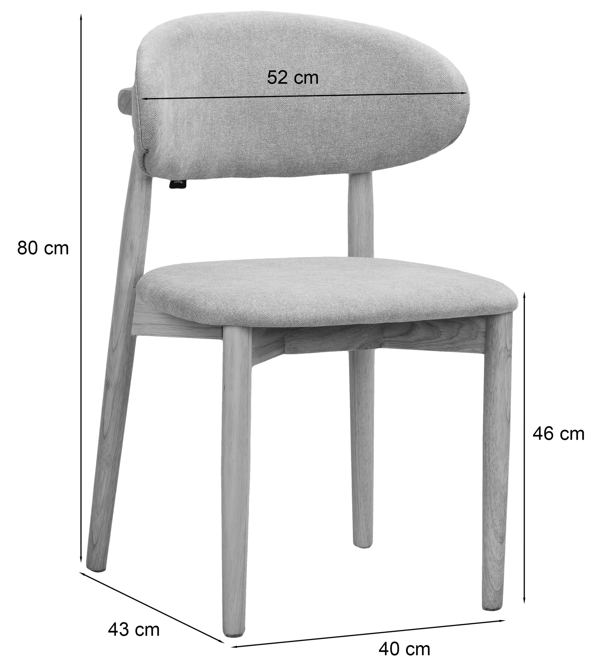 Krēsls Canvi 80/40/43 cm rieksts/bēšs - N1 Home
