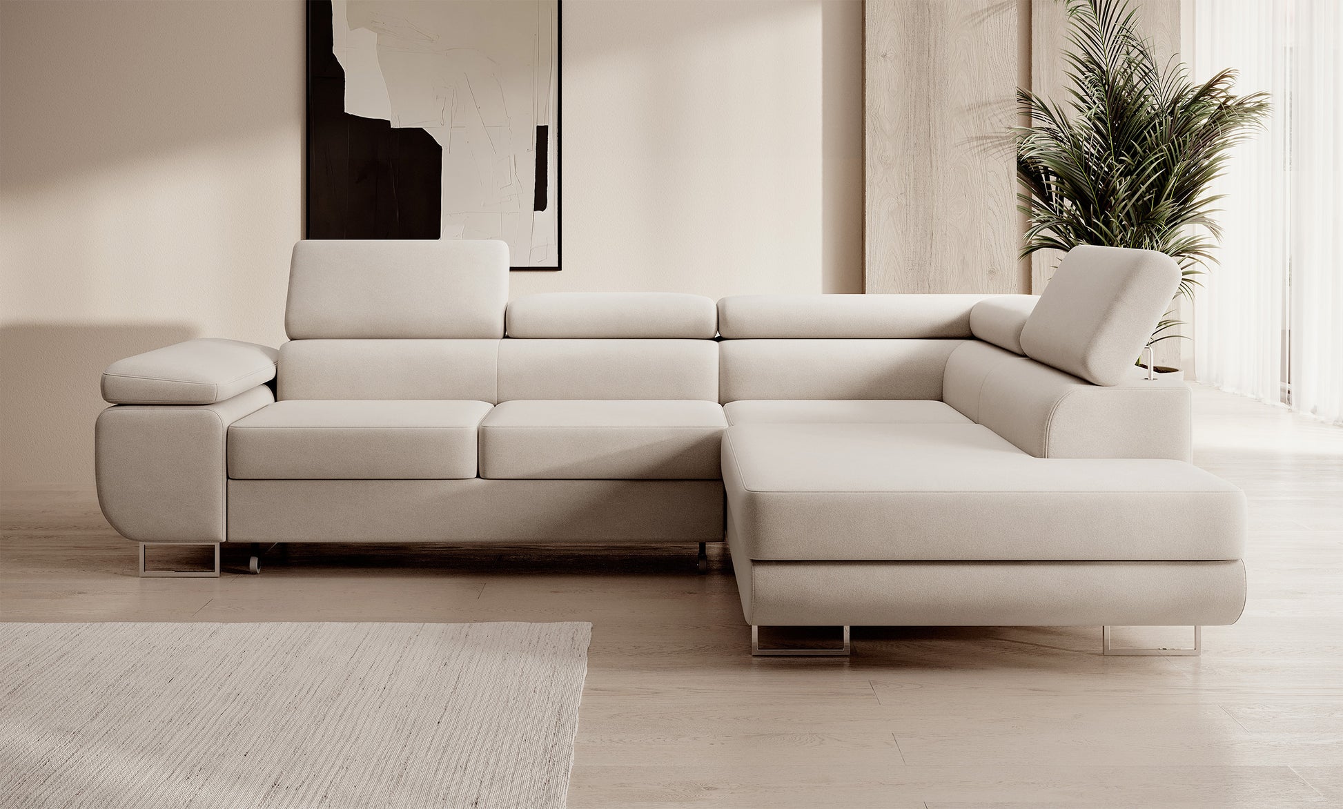 Dīvāns Steva 90/275/203 cm Castel 03 - N1 Home