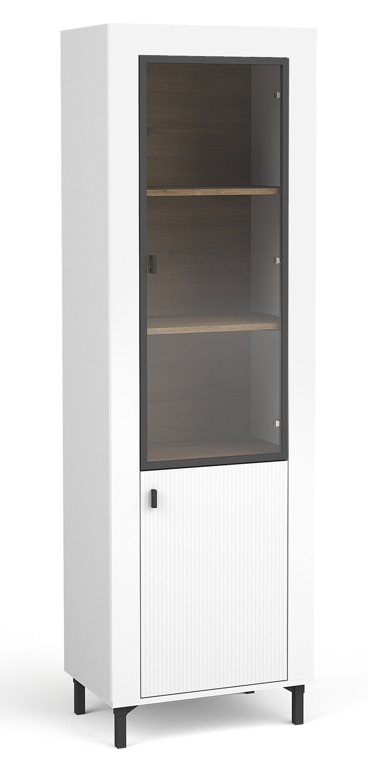 Vitrīna Lamos 56/148/38 cm balts/melns