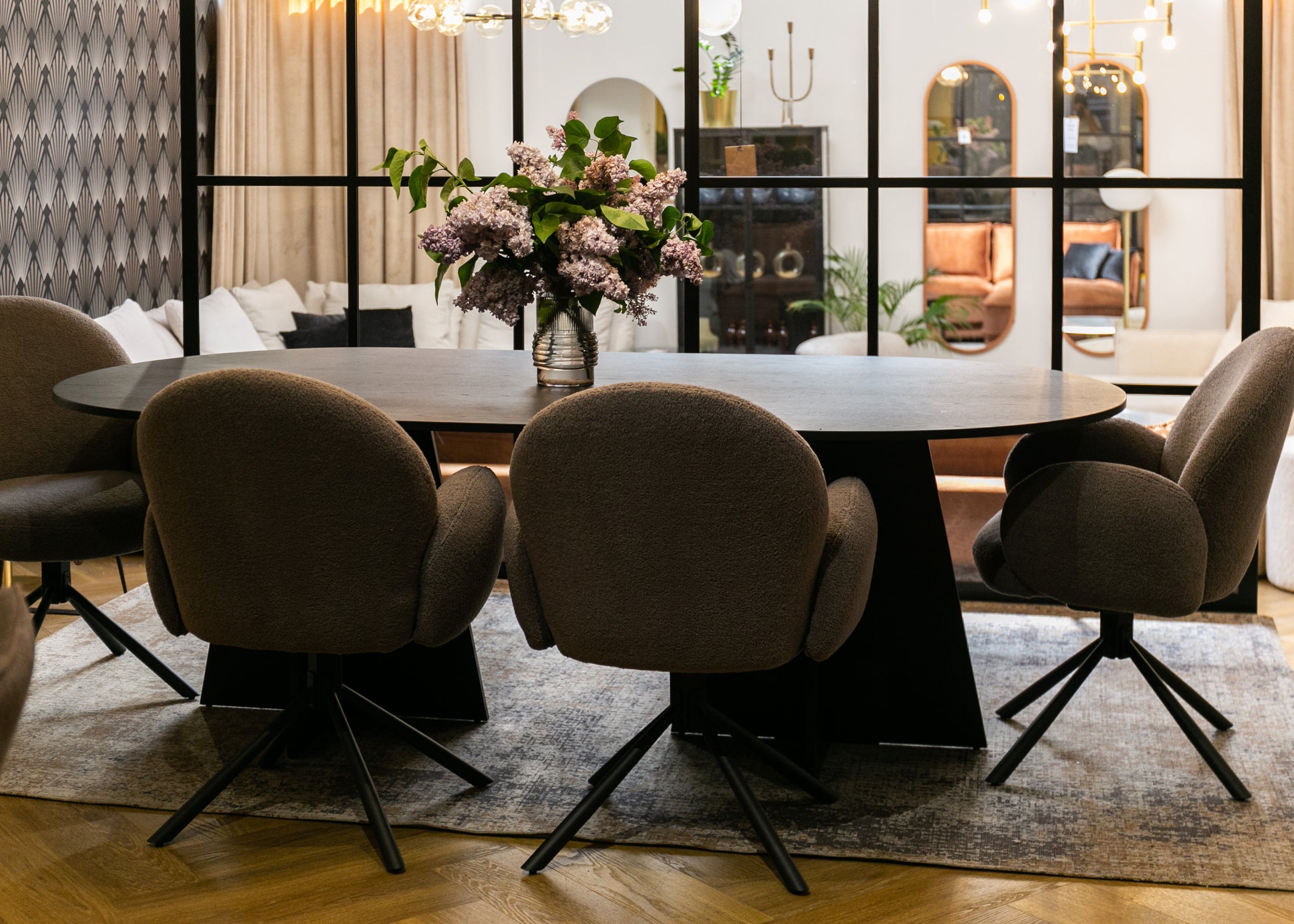 Galds Quish 75/230/115 cm melns - N1 Home