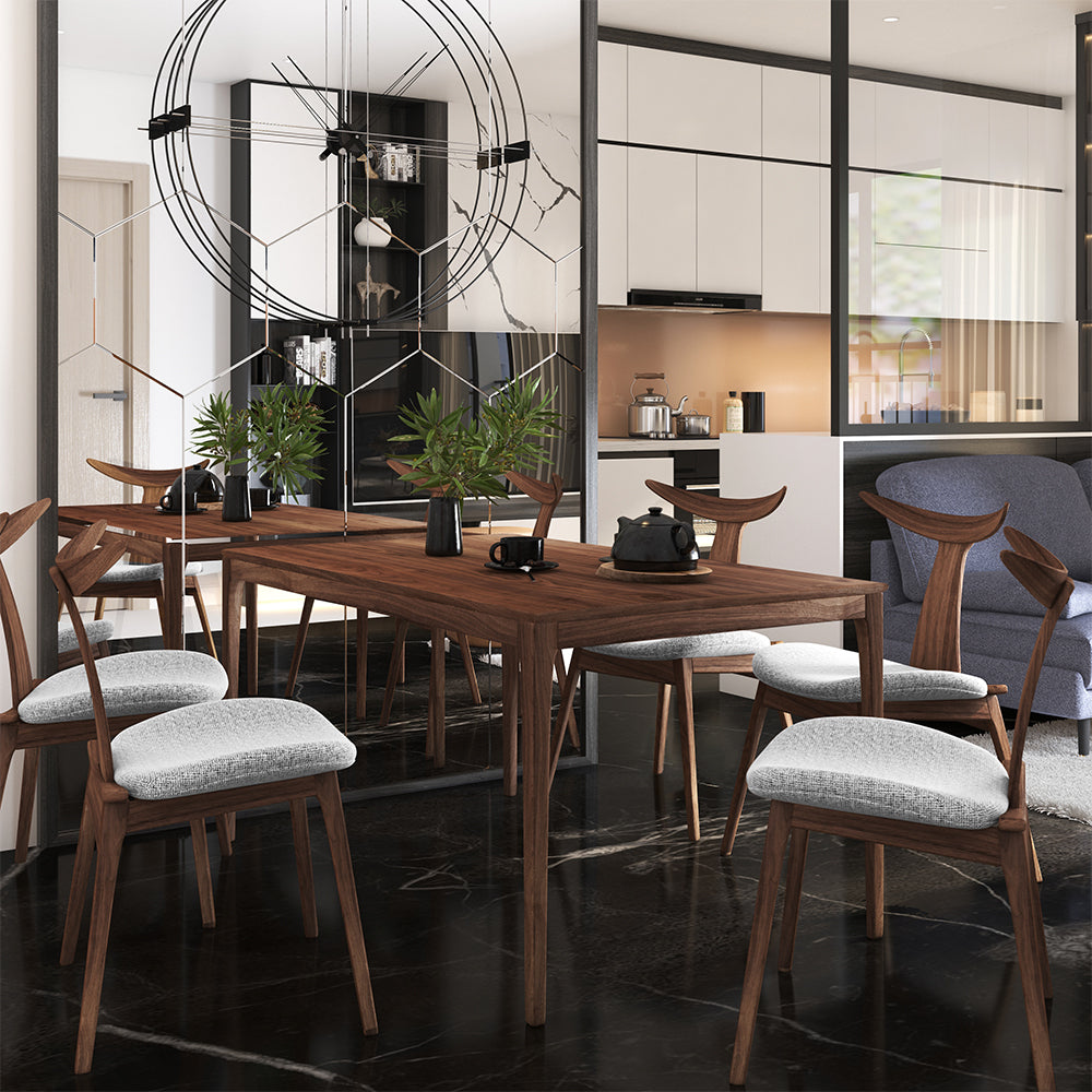 Krēsls Henris 80/49/53 cm rieksts/pelēks - N1 Home