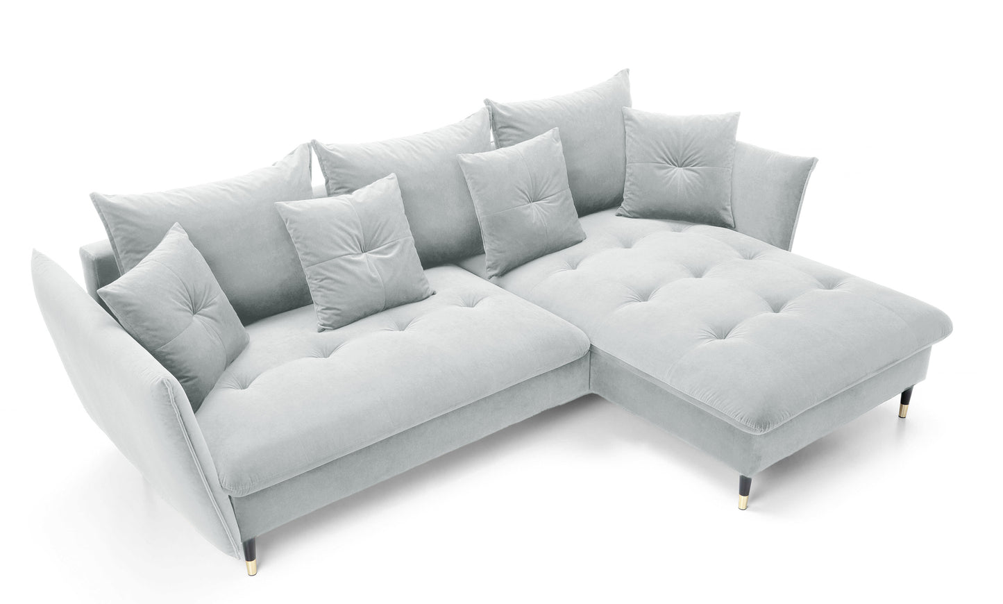 Dīvāns Bazlam 91/258/167 cm Matt Velvet 83 - N1 Home