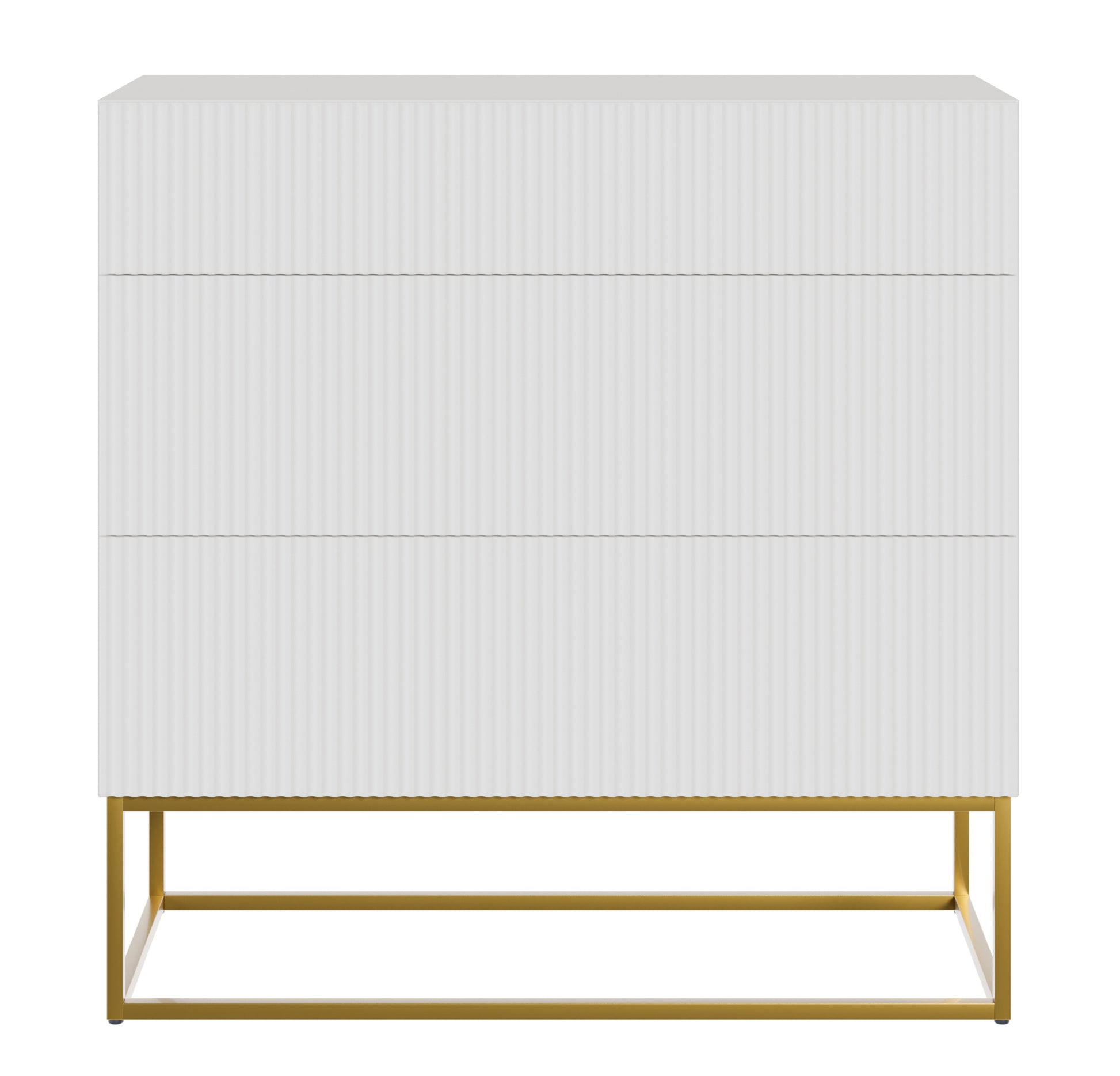 Kumode Velda 90/90/38 cm balts/zelts - N1 Home