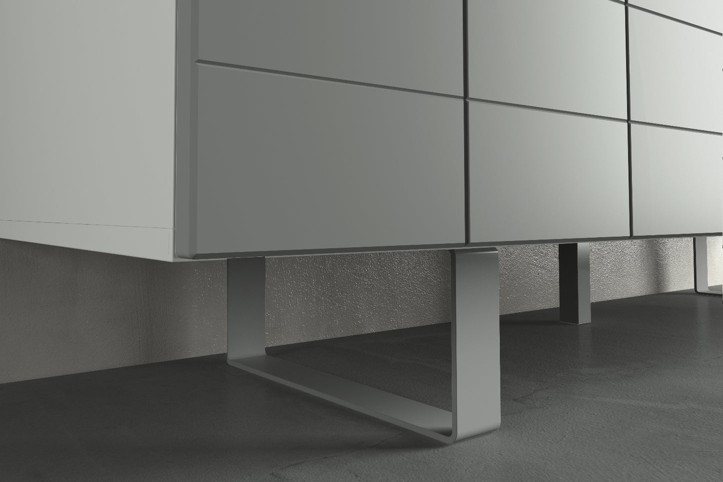 TV skapis Gontal 165/52/45 cm pelēks/balts